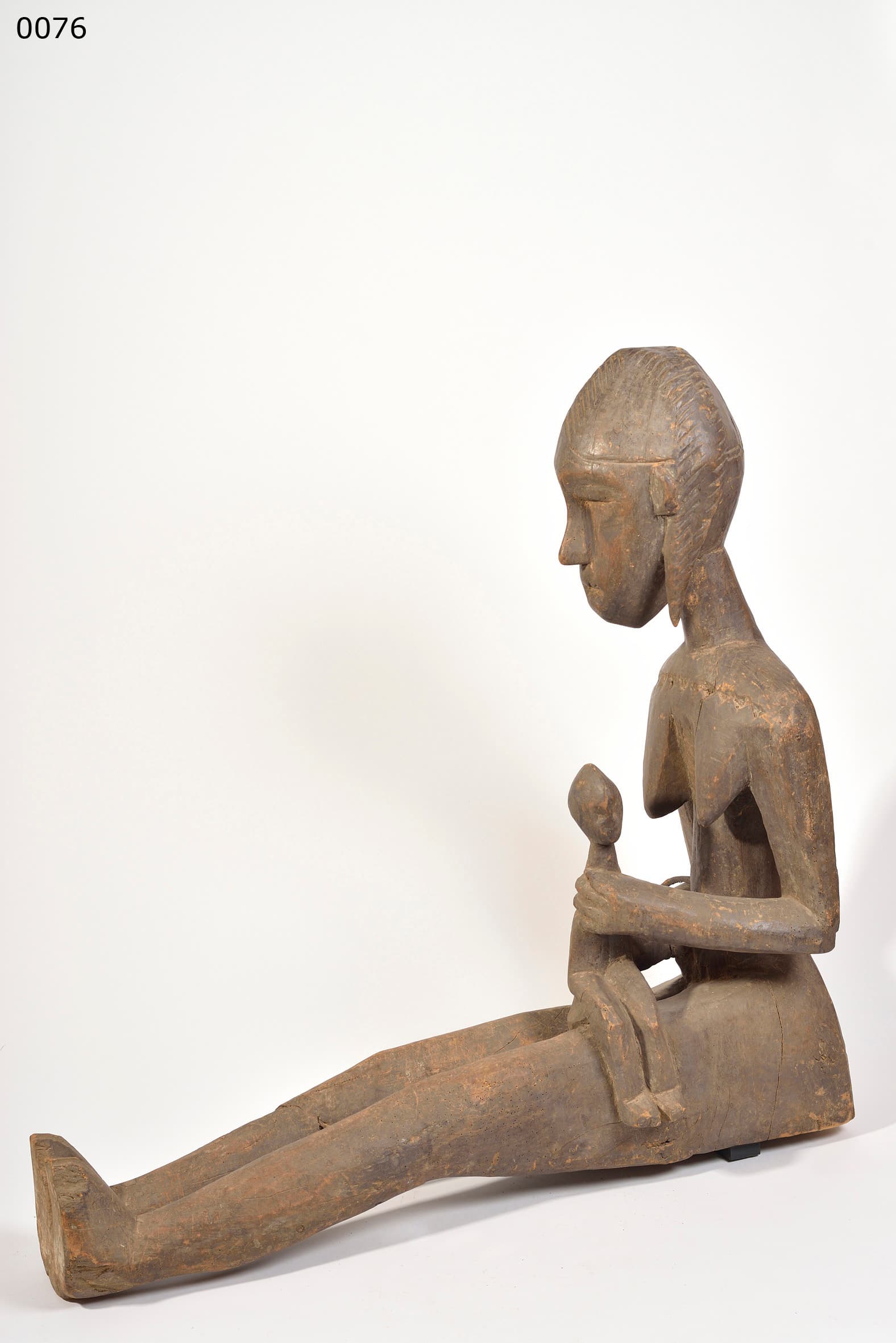 BAMANA — rare seated maternity figure (exhibited French Embassy Vienna)