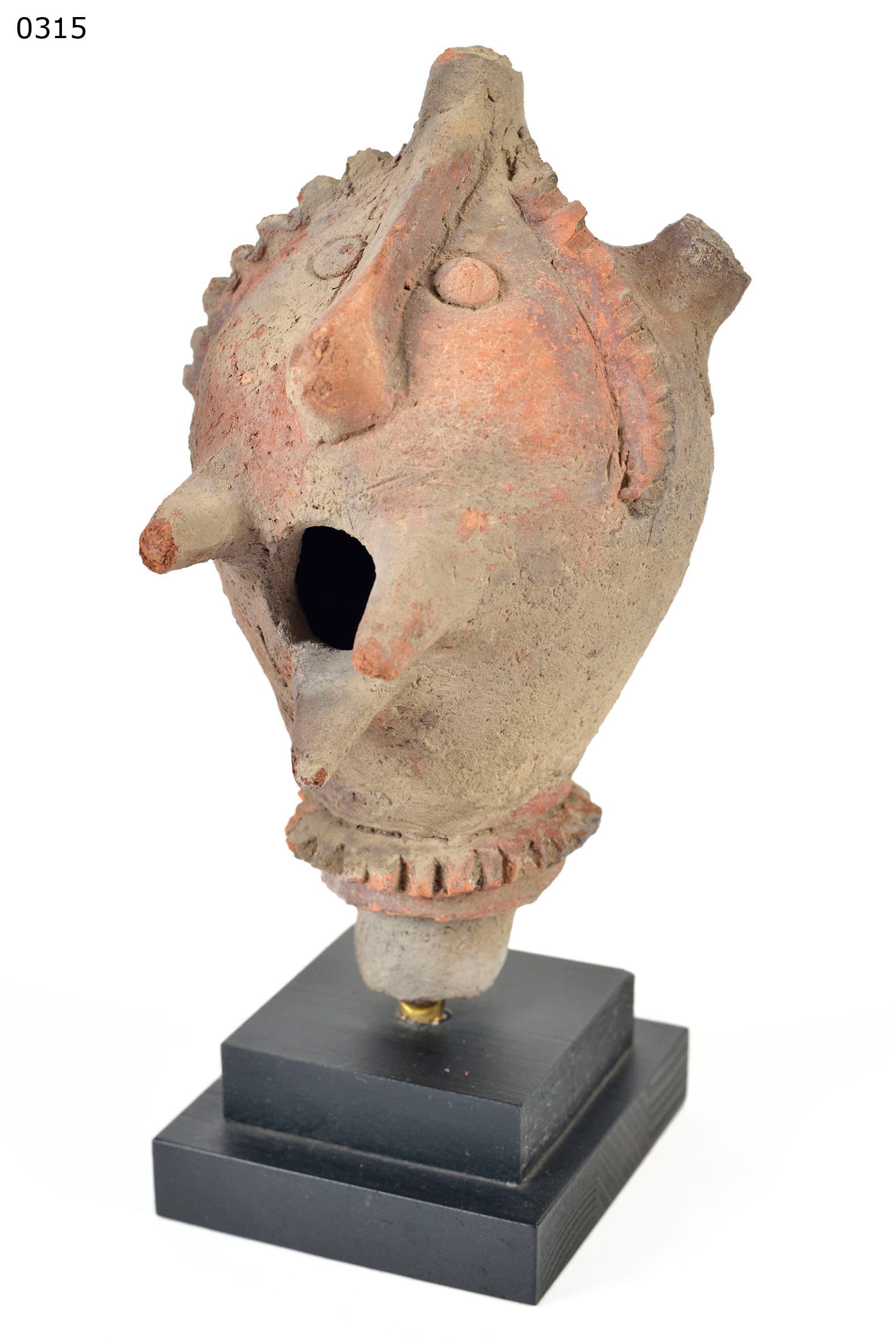 Cham — head of funerary vessel