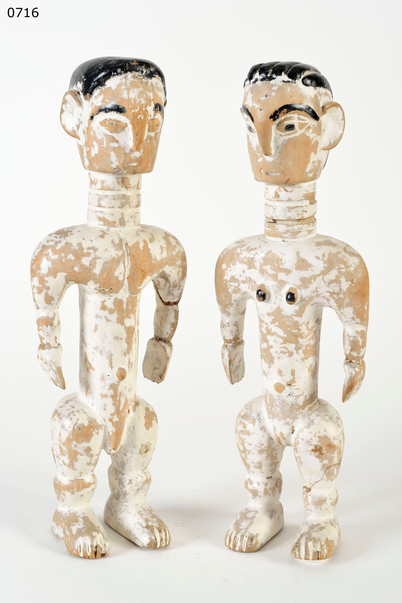 FANTE — couple de statues d'ancêtres