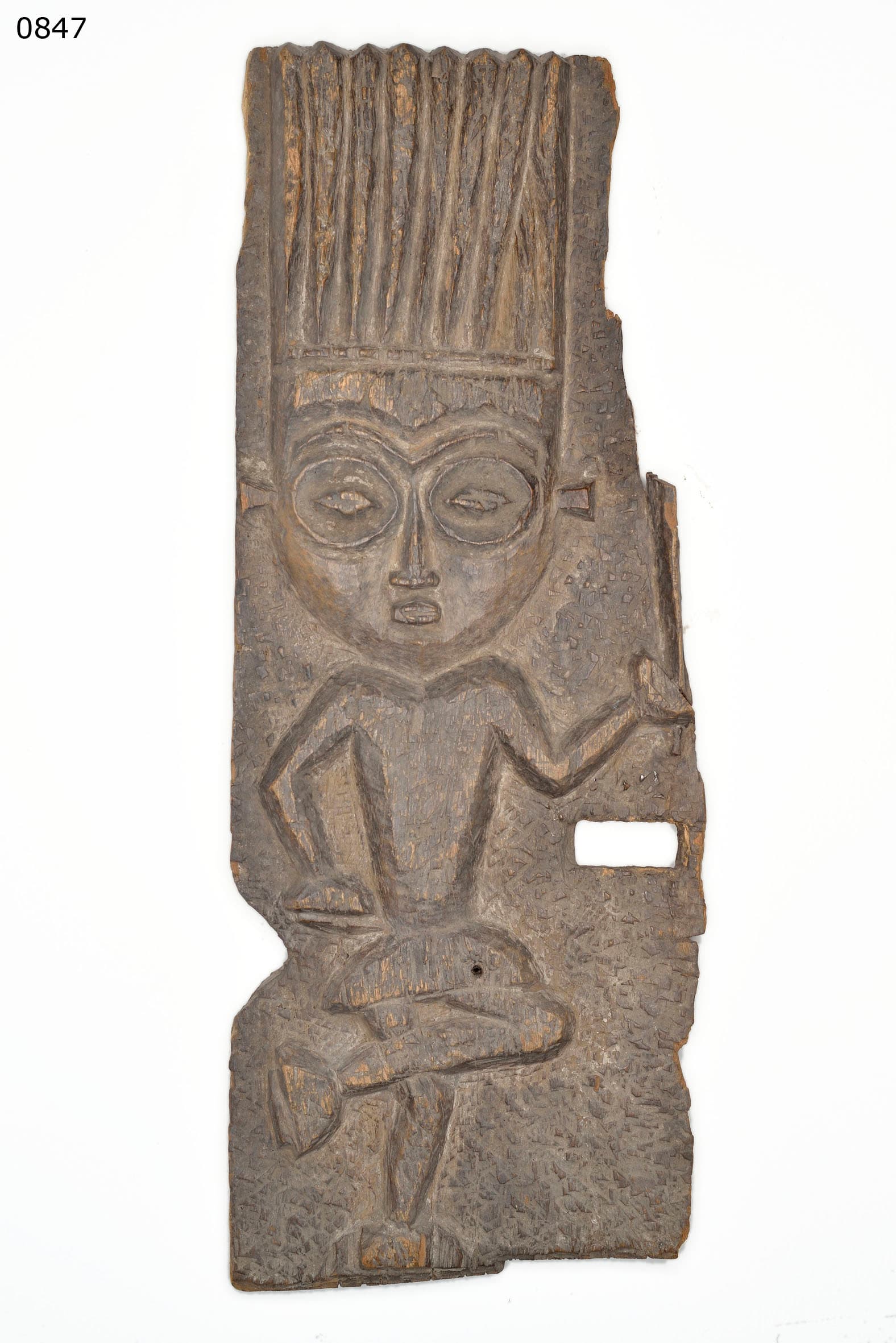 CHOKWE — panneau avec figure d'initiation masculine