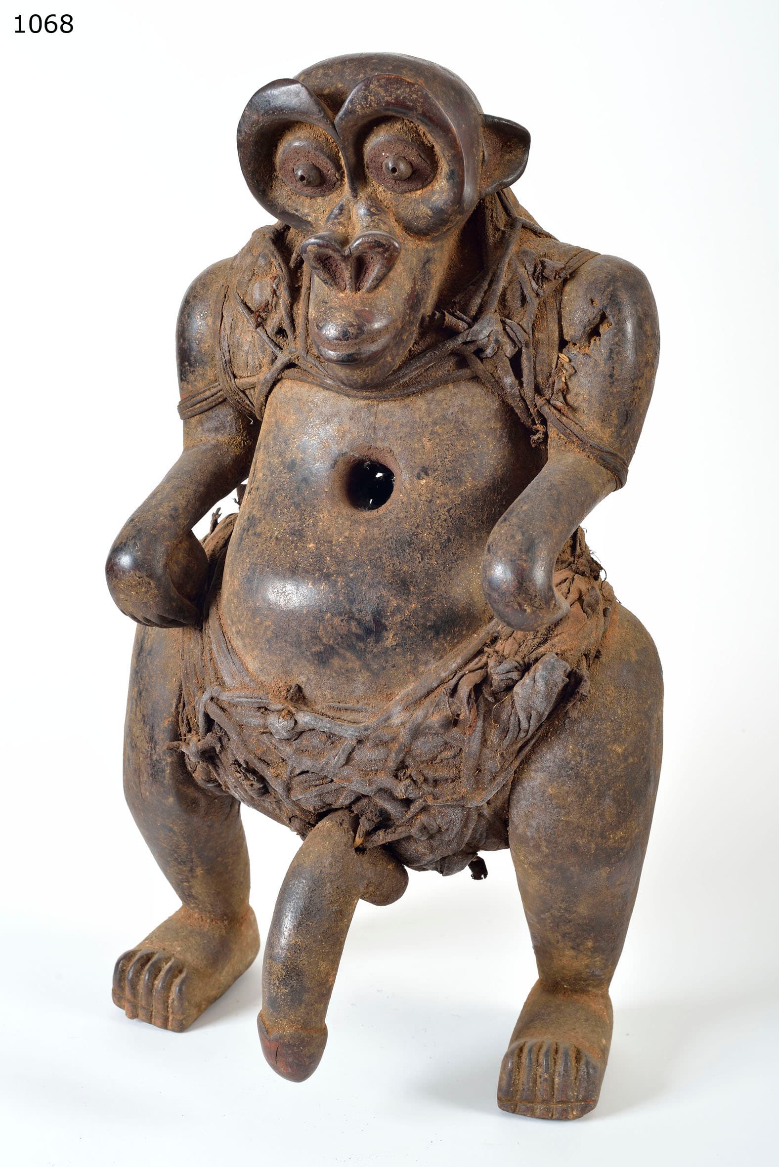 BULU — rare reliquaire/figure de pouvoir en forme de singe (att. 2 photos !)