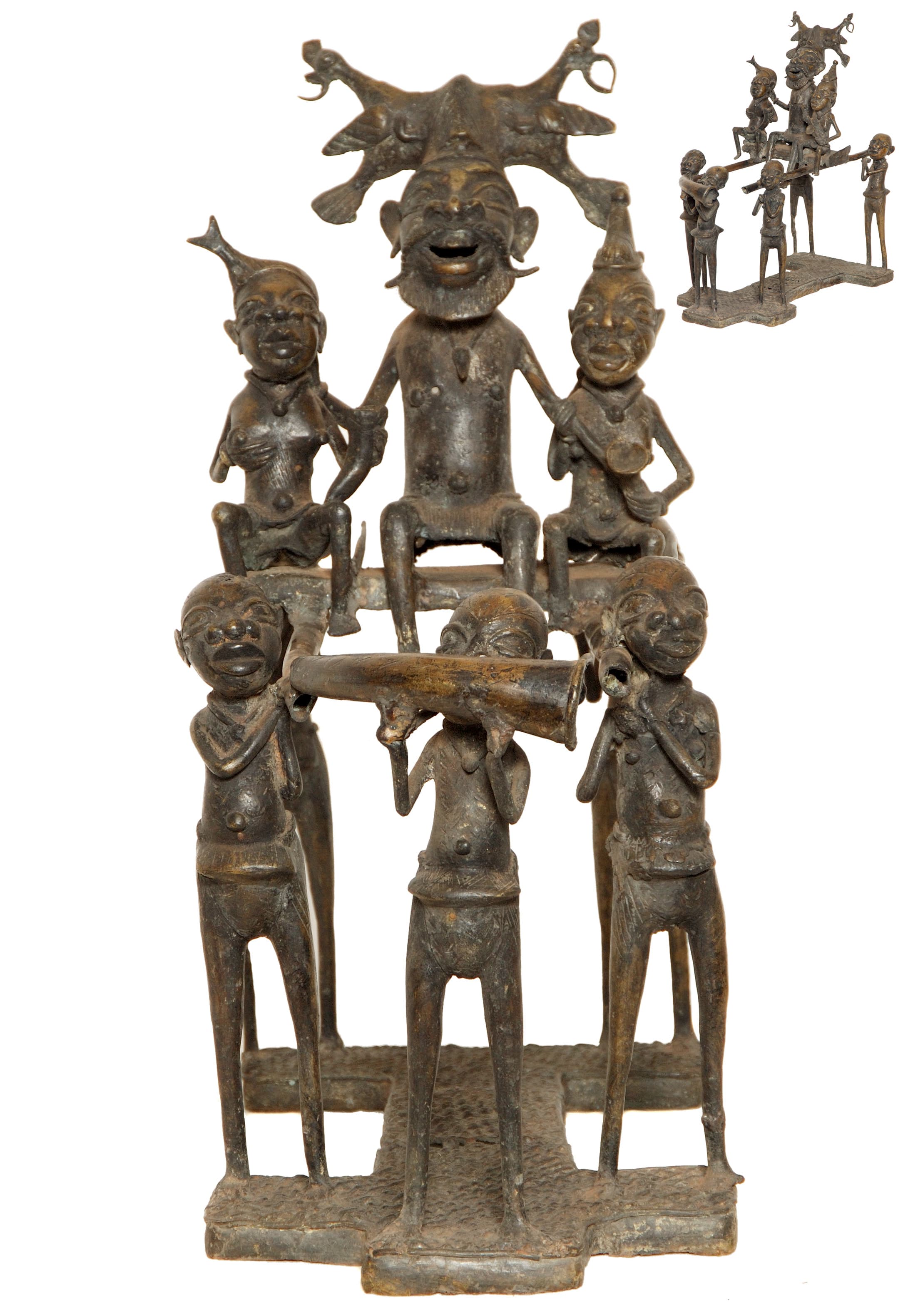 Tikar — Bronzefigur “roi en voyage“